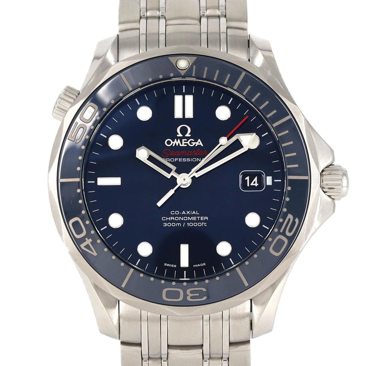 Gebrauchte Omega Seamaster Diver 300M 212.30.41.20.03.001 SS Armbanduhr Automatik 