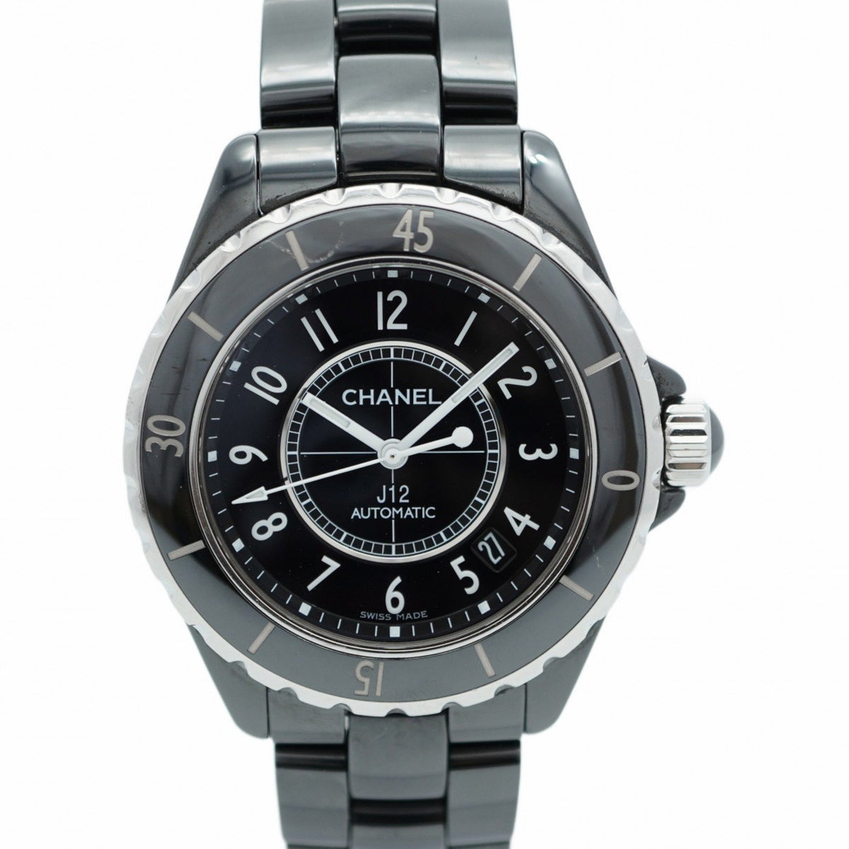 Pre-Owned Chanel J12 H0685 Black Dial Men's Watch