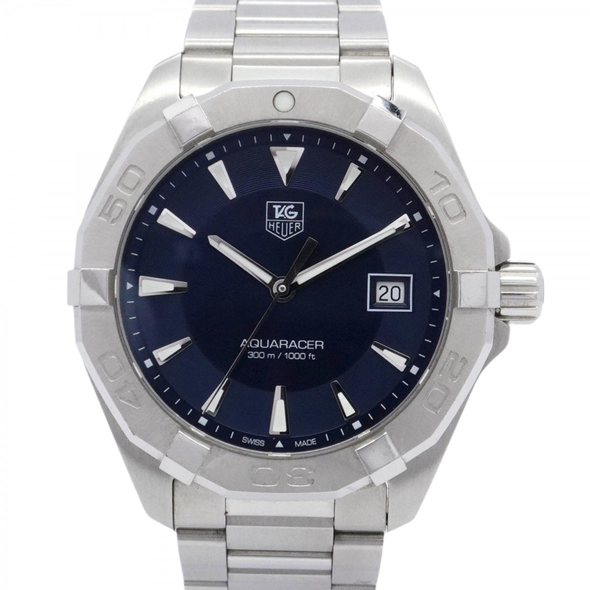 Gebrauchte TAG Heuer Aquaracer WAY1112 Herrenuhr mit blauem Zifferblatt 
