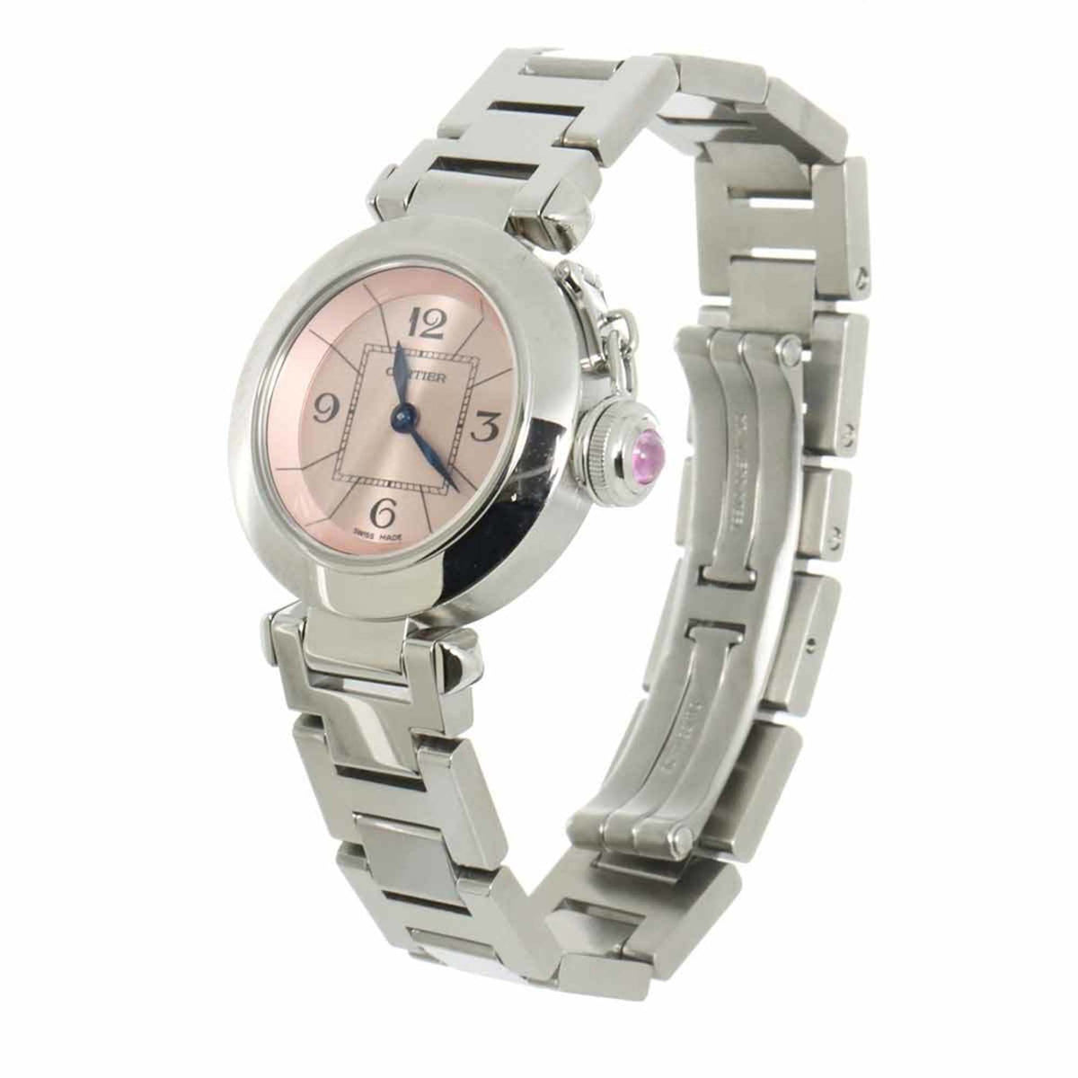 Pre-Owned Cartier Miss Pasha W3140008 Women's Pink Quartz Watch