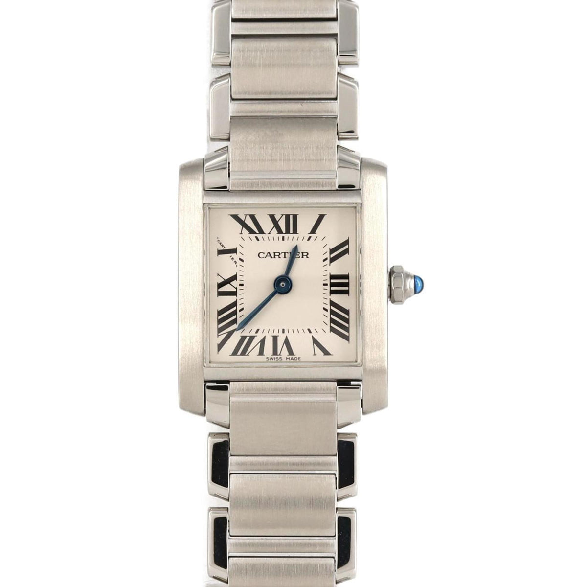 Gebrauchte Cartier Tank Francaise SM W51008Q3 SS Armbanduhr Quarz 