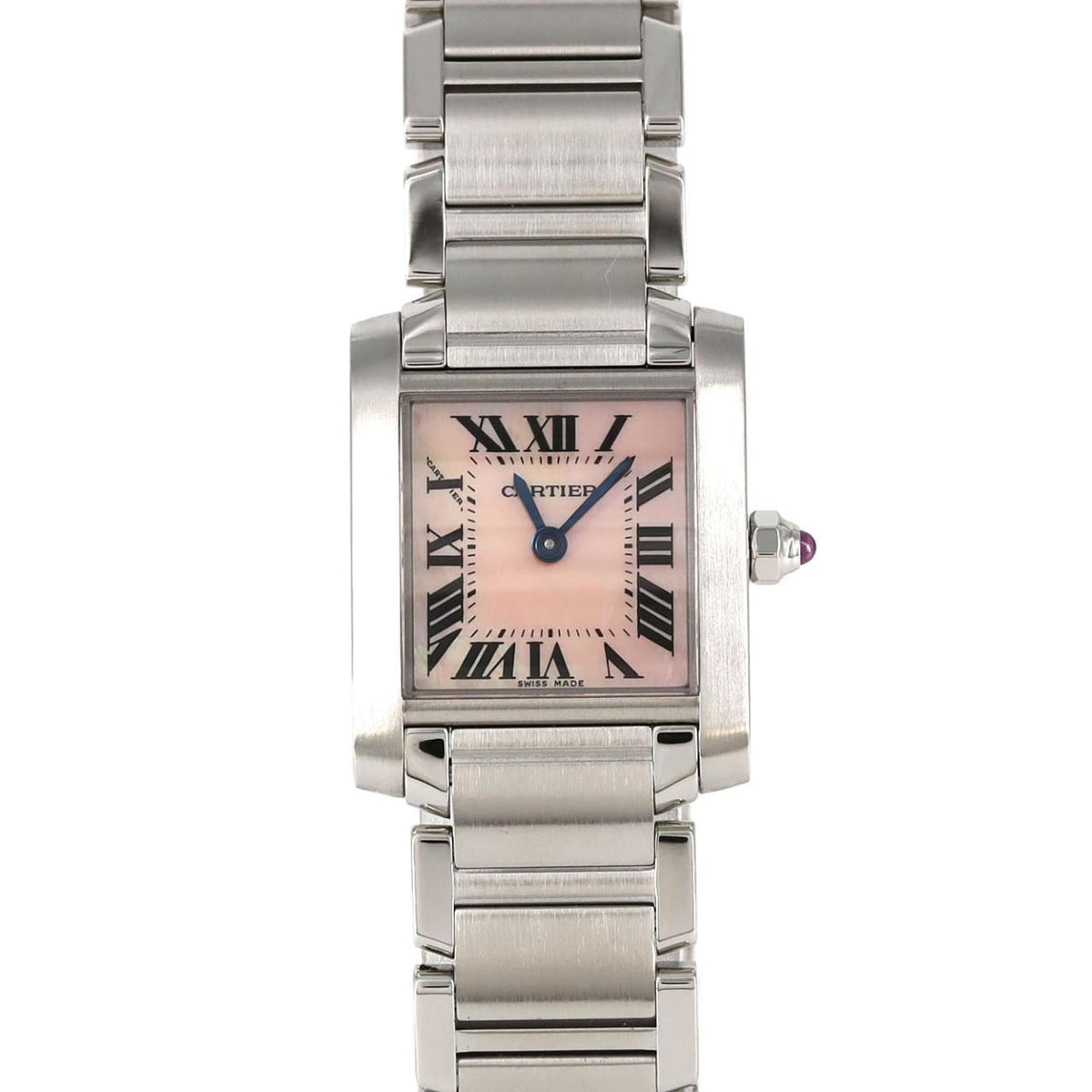 Pre-Owned Cartier Tank Fran?aise SM W51028Q3 Stainless Steel Quartz Watch