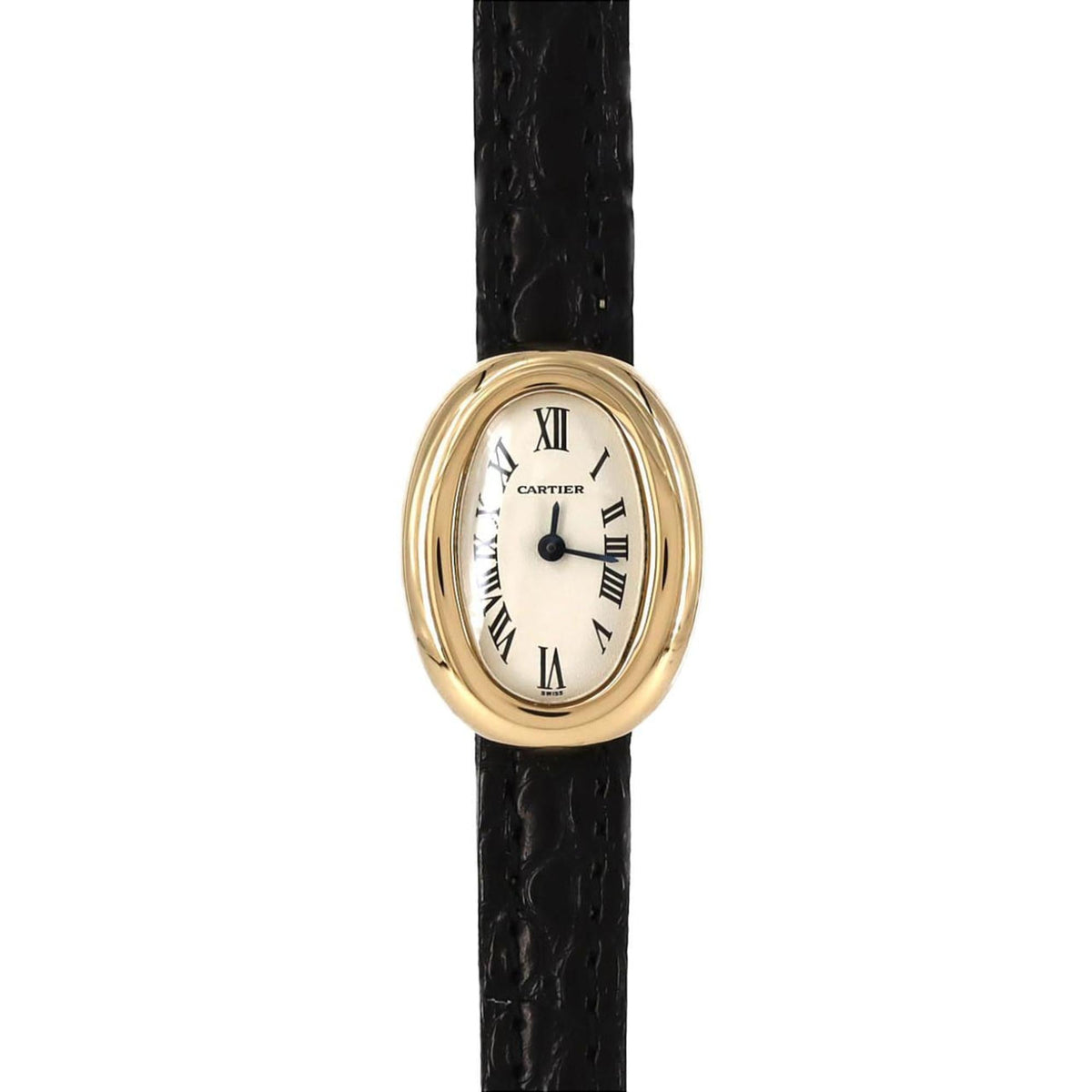 Pre-Owned Cartier Mini Baignoire YG W1510956 Quartz Watch