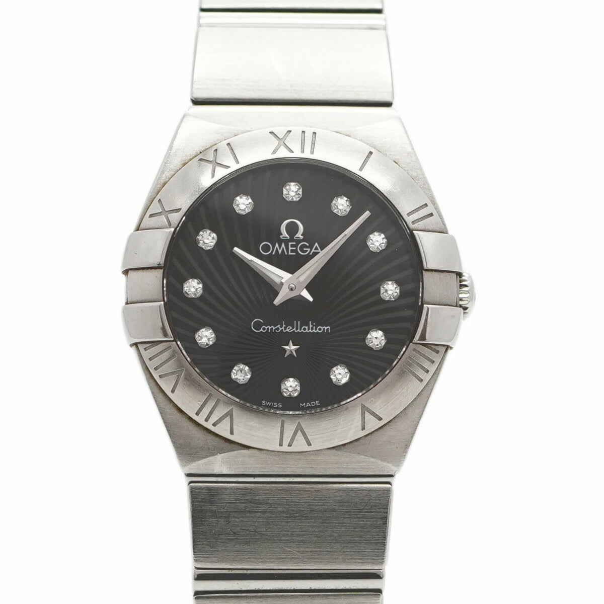 Pre-Owned Omega Constellation 123.10.24.60.51.001 Black Dial Women's Watch