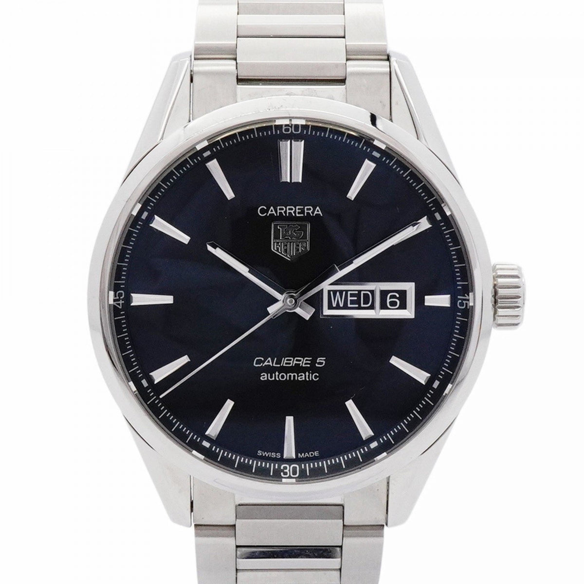 Gebrauchte TAG Heuer Carrera WAR201A-1 Herrenuhr mit schwarzem Zifferblatt 