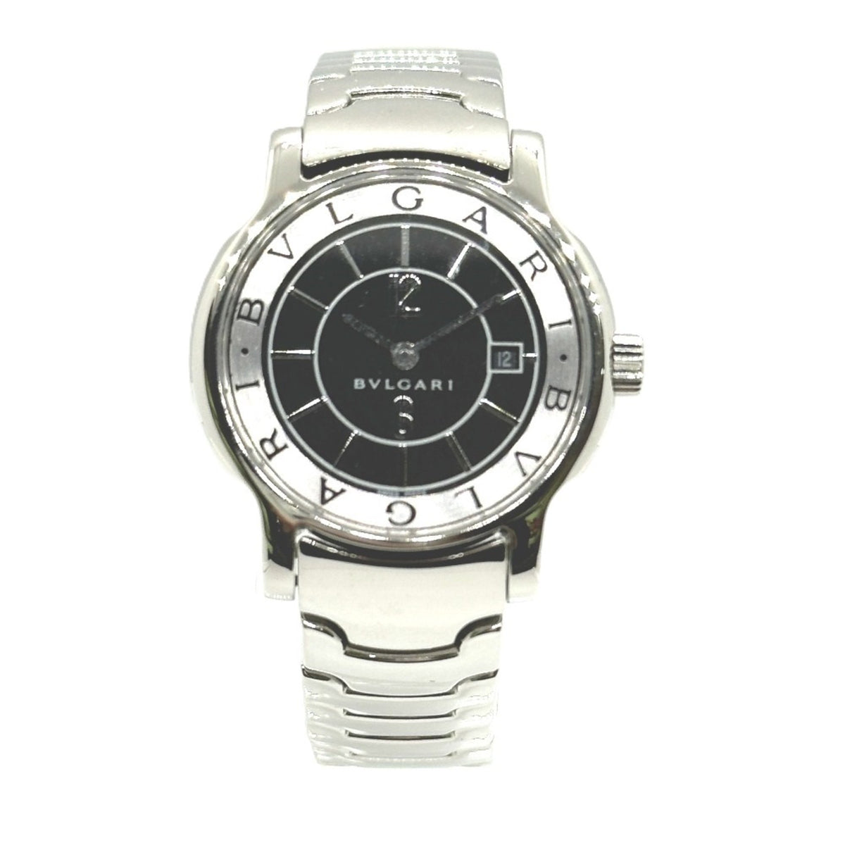 Pre-Owned BVLGARI ST29S Solotempo Quartz Date Watch, Stainless Steel, Women's, Silver