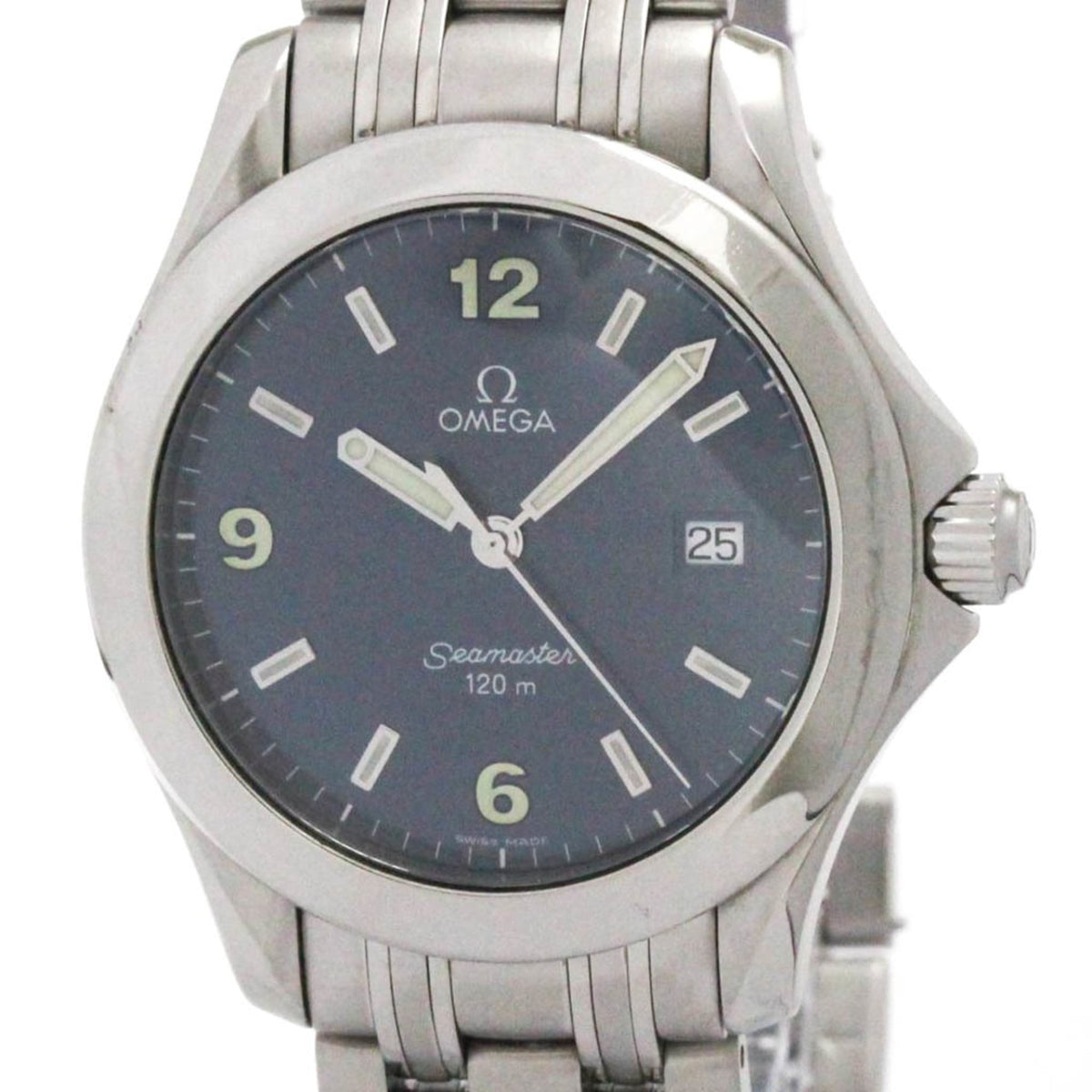 Pre-Owned OMEGA Seamaster 120M Steel Quartz Mens Watch 2511.83 Polished