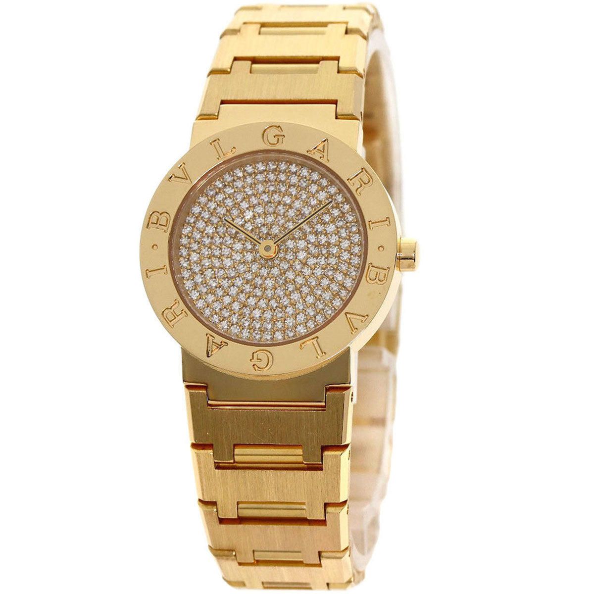Gebrauchte BVLGARI BB26DGG Zifferblatt Diamant Uhr K18 Gelbgold K18YG Damen 