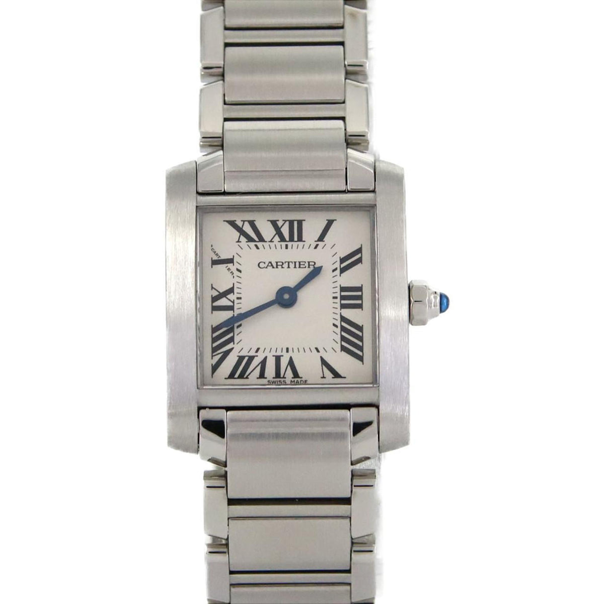 Pre-Owned Cartier Tank Fran?aise SM W51008Q3 Stainless Steel Quartz Watch
