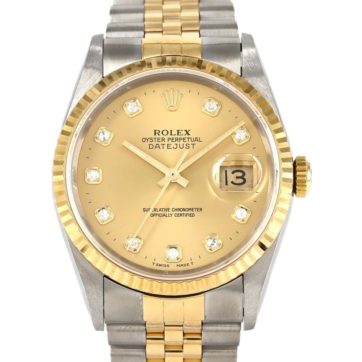 Gebrauchte Rolex Datejust 16233G SSxYG Armbanduhr Automatik W Seriennummer 