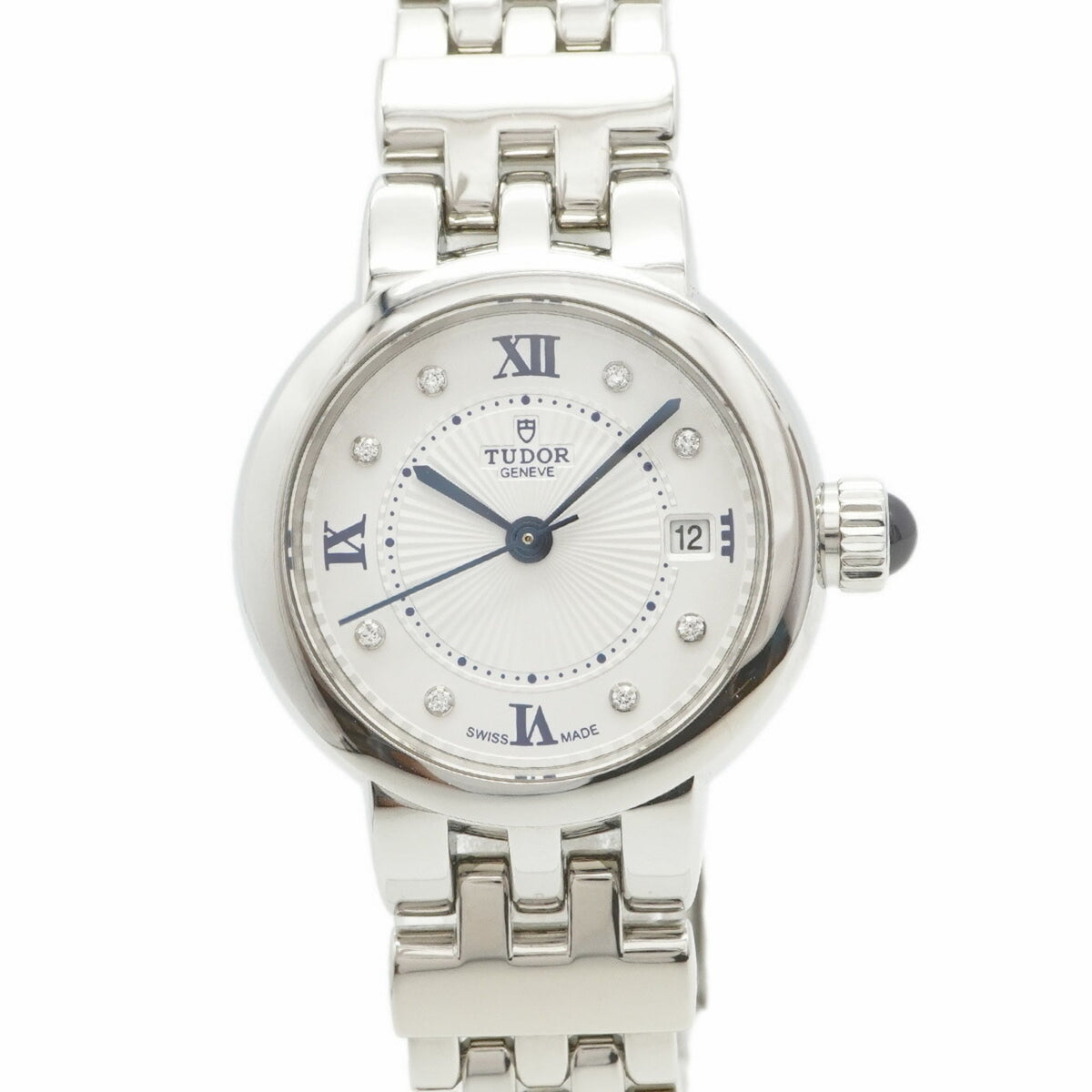 Pre-Owned Tudor Coudre Rose 35200 Silver Dial Women's Watch