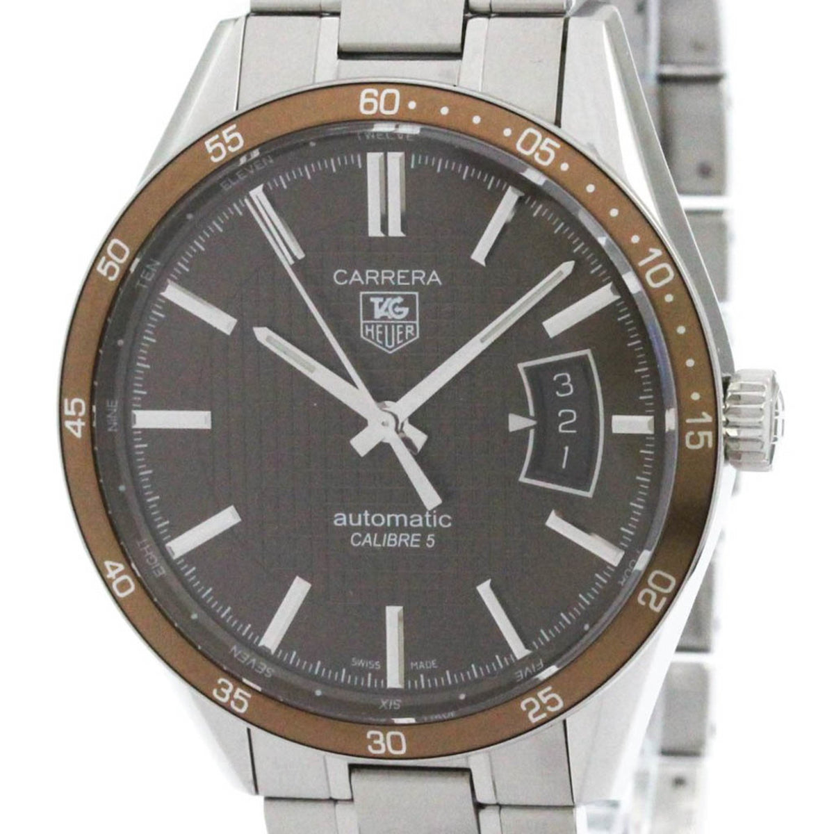 Gebrauchte TAG HEUER Carrera Calibre Stahl Automatik Herrenuhr WV211N poliert 