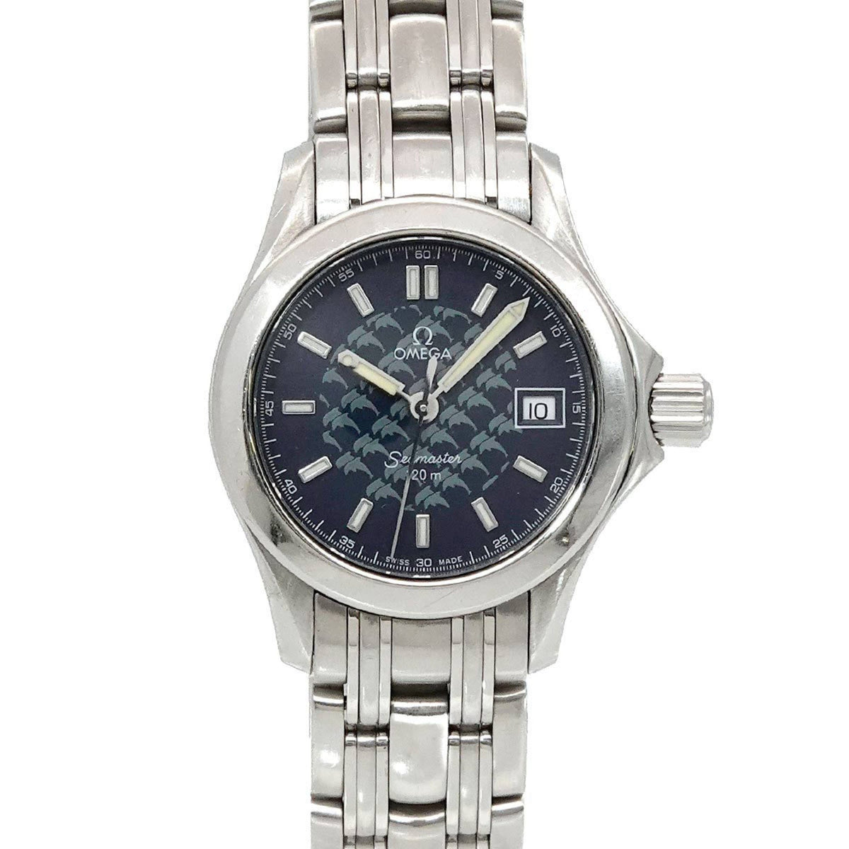 Gebrauchte OMEGA Seamaster 120 Jacques Mayol 2002 Limitiert auf 1500 Stück 2588 80 Damenuhr Datum Navy Quarz 