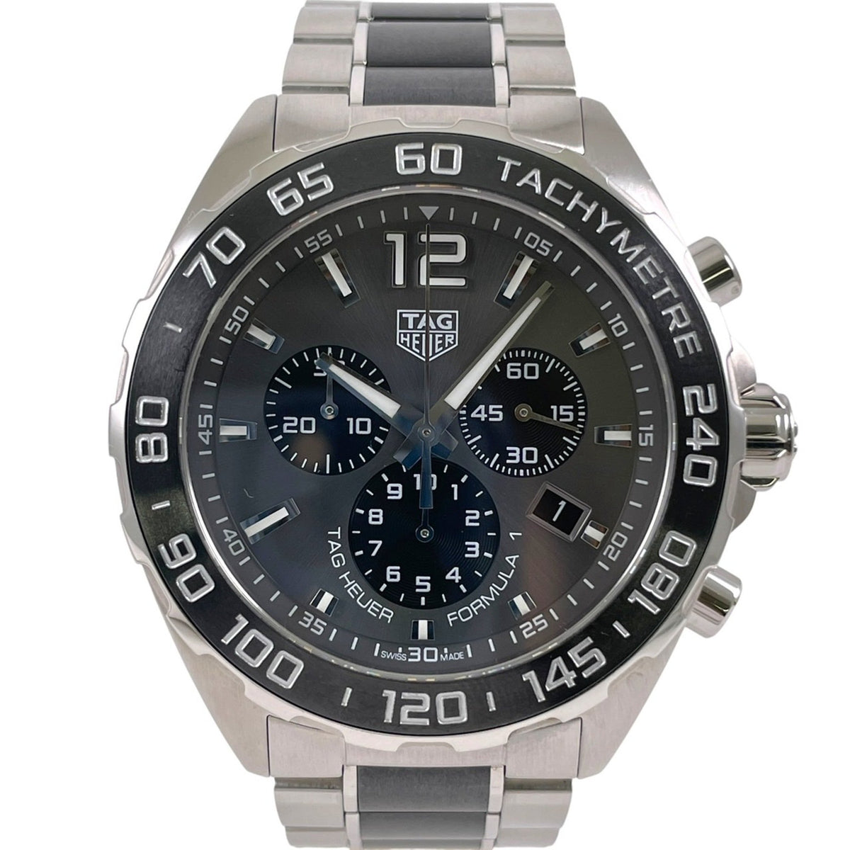 Pre-Owned TAG HEUER Formula 1 Chronograph CAZ1011.BA0843, Men's Stainless Steel Quartz Watch, Gray