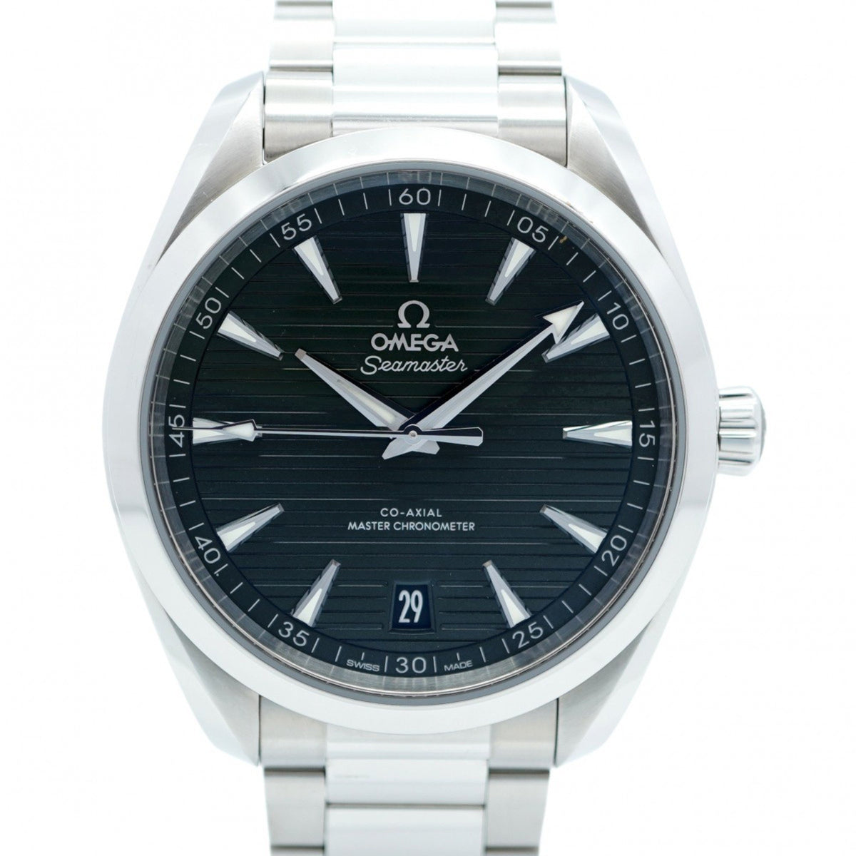 Gebrauchte Omega Seamaster 220.10.41.21.10.001 Herrenuhr mit grünem Zifferblatt 