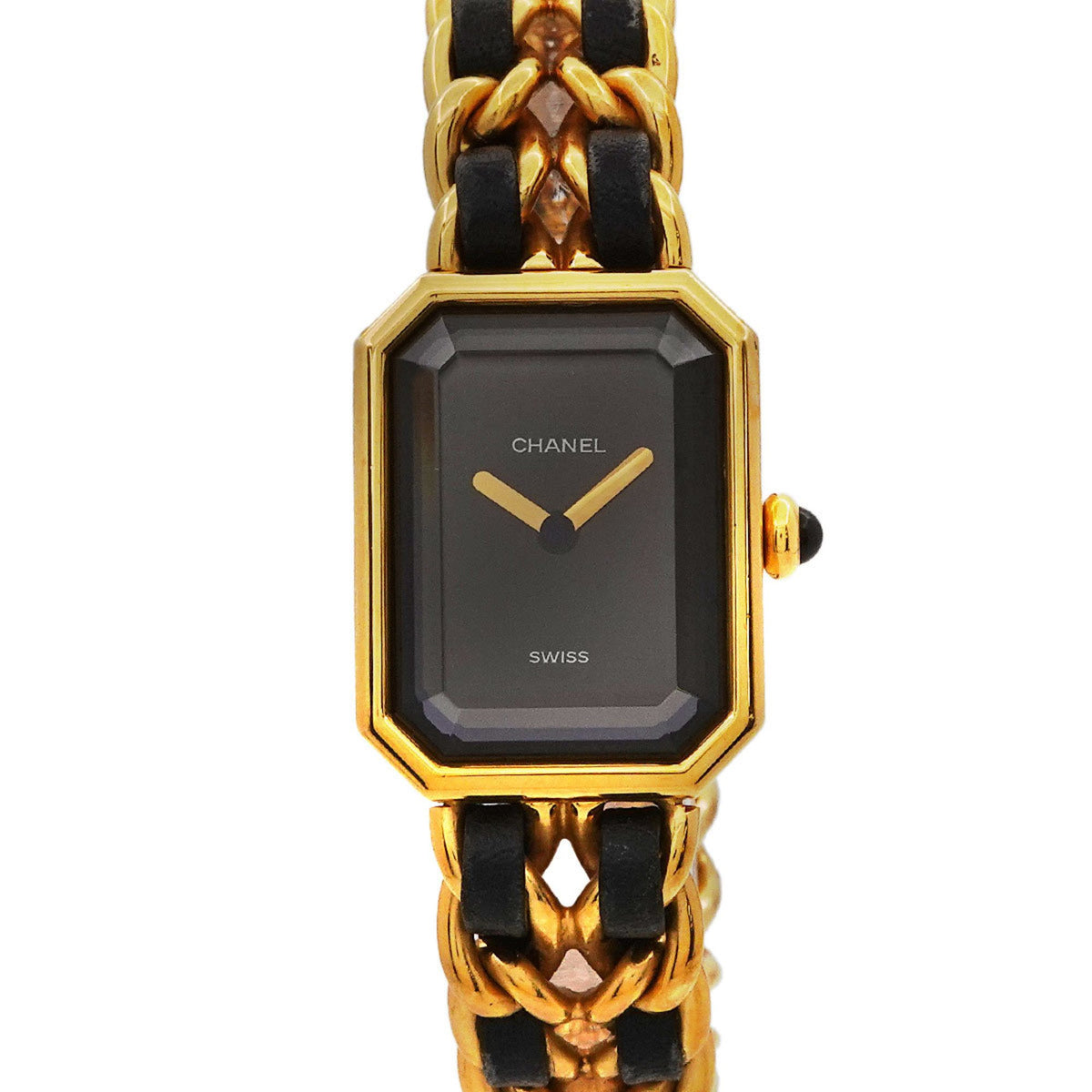 Pre-Owned CHANEL Premiere Women's Watch, Size M, H0001, Black and Gold, Quartz Movement