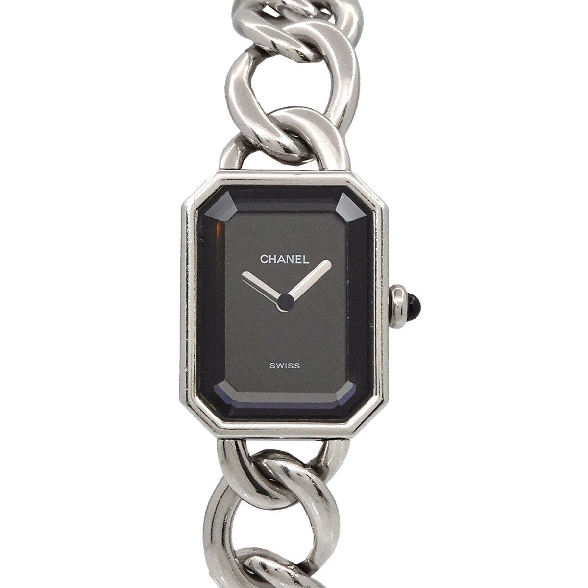 Pre-Owned CHANEL Premiere Women's Watch, Size L, H0452, Black Quartz Movement