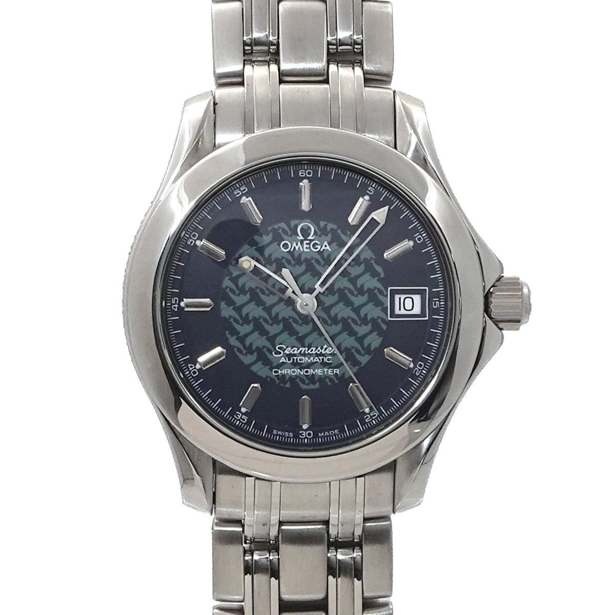 Pre-Owned OMEGA Seamaster 2500 80 Jacques Mayol Limited Edition of 5000 Men's Watch with Date Display, Navy Blue, Automatic, Self-Winding