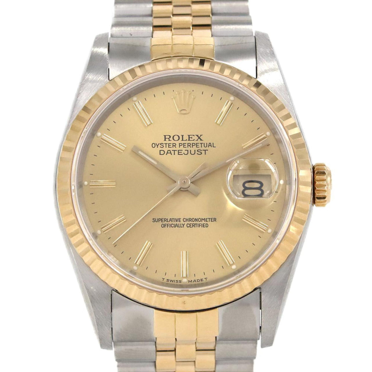 Gebrauchte Rolex Datejust 16233 SSxYG Automatikuhr L-Serie 