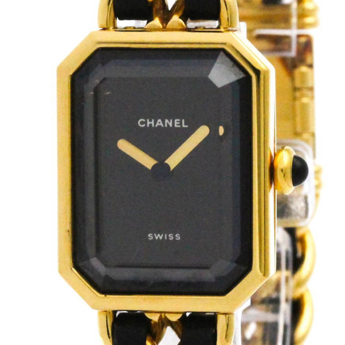 Pre-Owned CHANEL Premiere Size XL Gold Plated Quartz Ladies Watch H0001