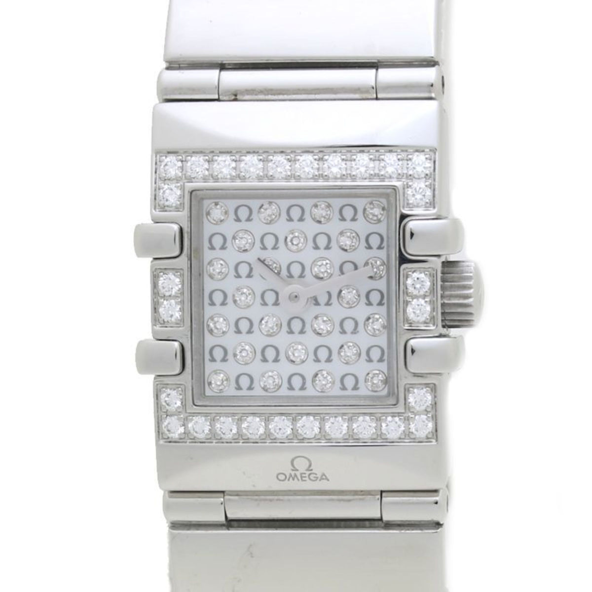 Gebrauchte OMEGA Constellation 1539.77.00 Quadra Mini Diamond Edelstahl Damenuhr 39798 