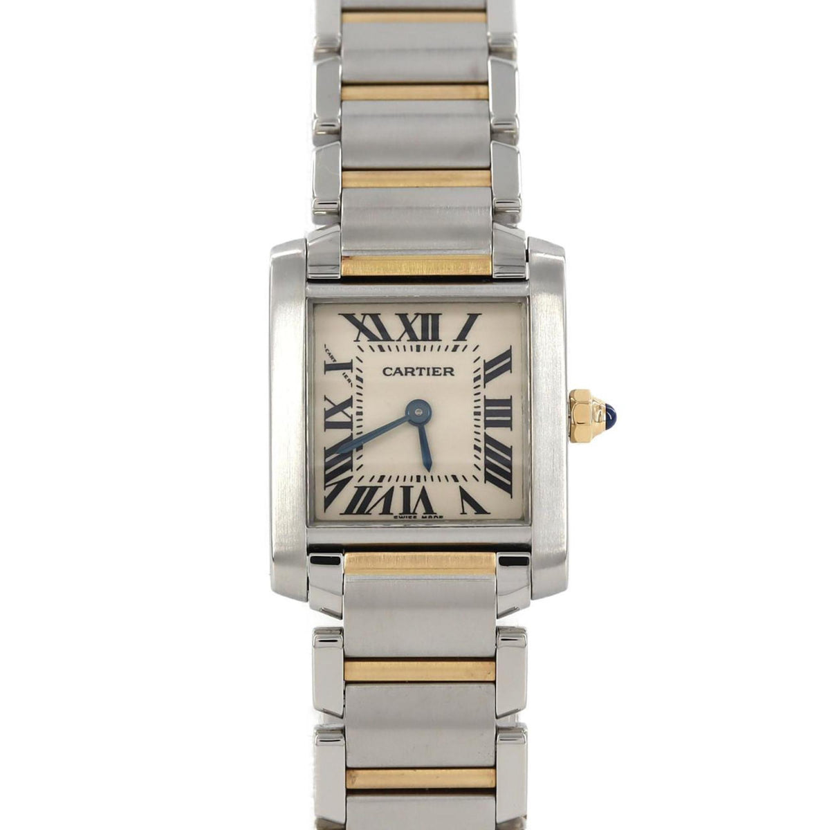 Gebrauchte Cartier Tank Francaise SM Combi W51007Q4 SSxYG Armbanduhr Quarz 