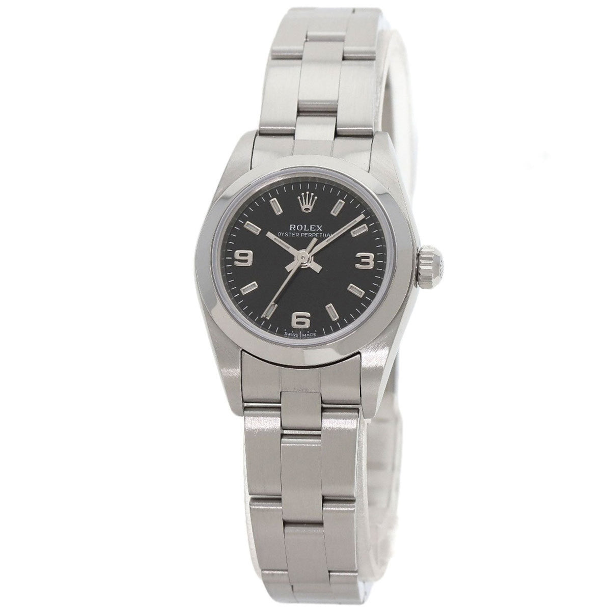 Gebrauchte Rolex 76080 Oyster Perpetual Uhr Edelstahl SS Damen ROLEX 