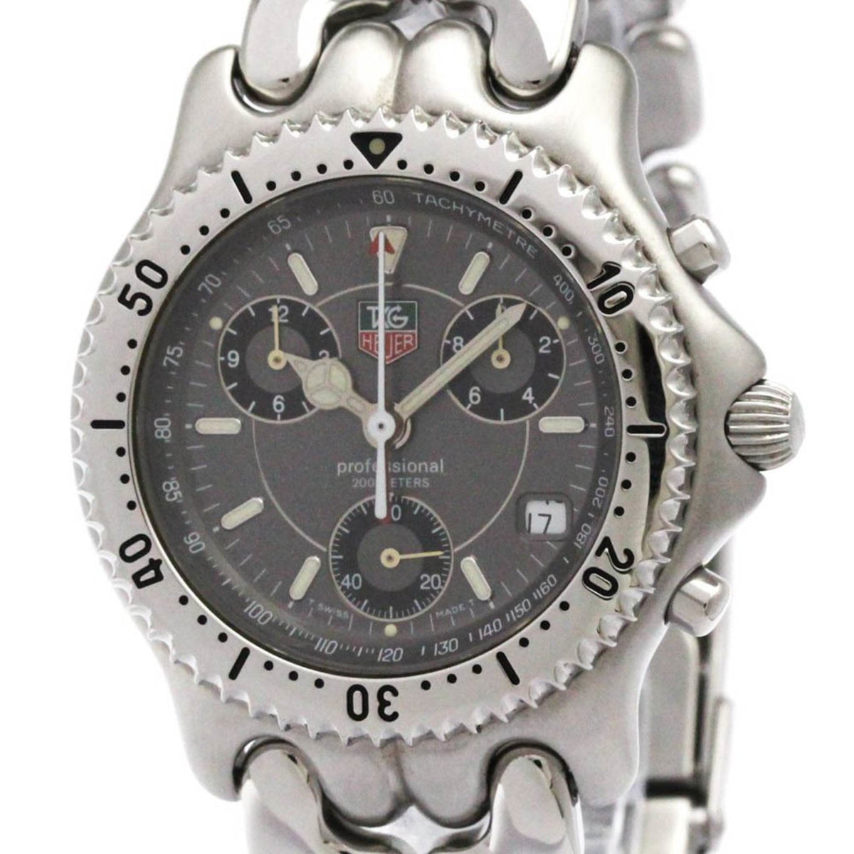 Pre-Owned TAG HEUER Sel Chronograph Steel Quartz Mens Watch CG1115