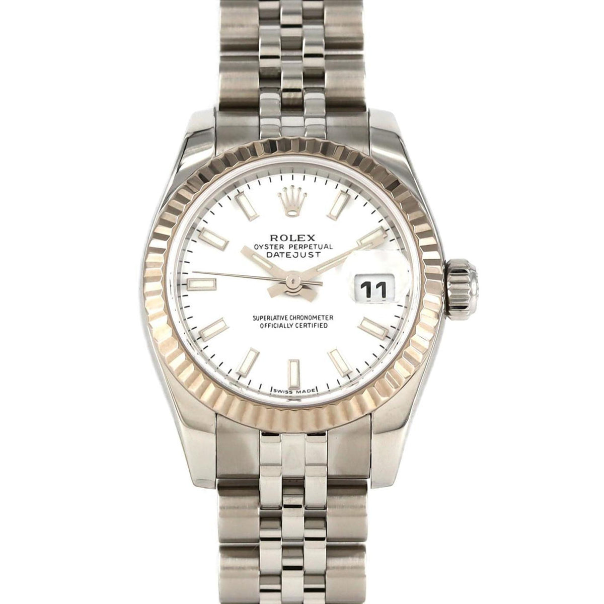 Gebrauchte Rolex Datejust 179174 SSxWG Automatikuhr D Seriennummer 