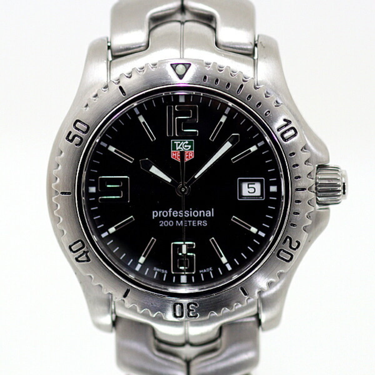 Pre-Owned TAG Heuer Men's Watch Professional WT1110 Black Dial Quartz Finished