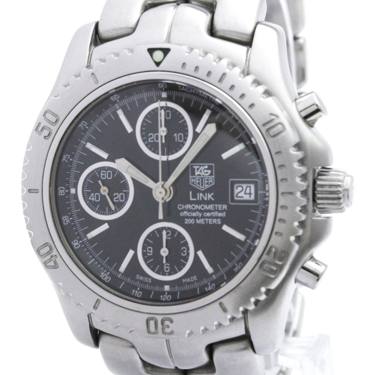Pre-Owned TAG HEUER Link Chronograph Steel Automatic Mens Watch CT5111 Polished
