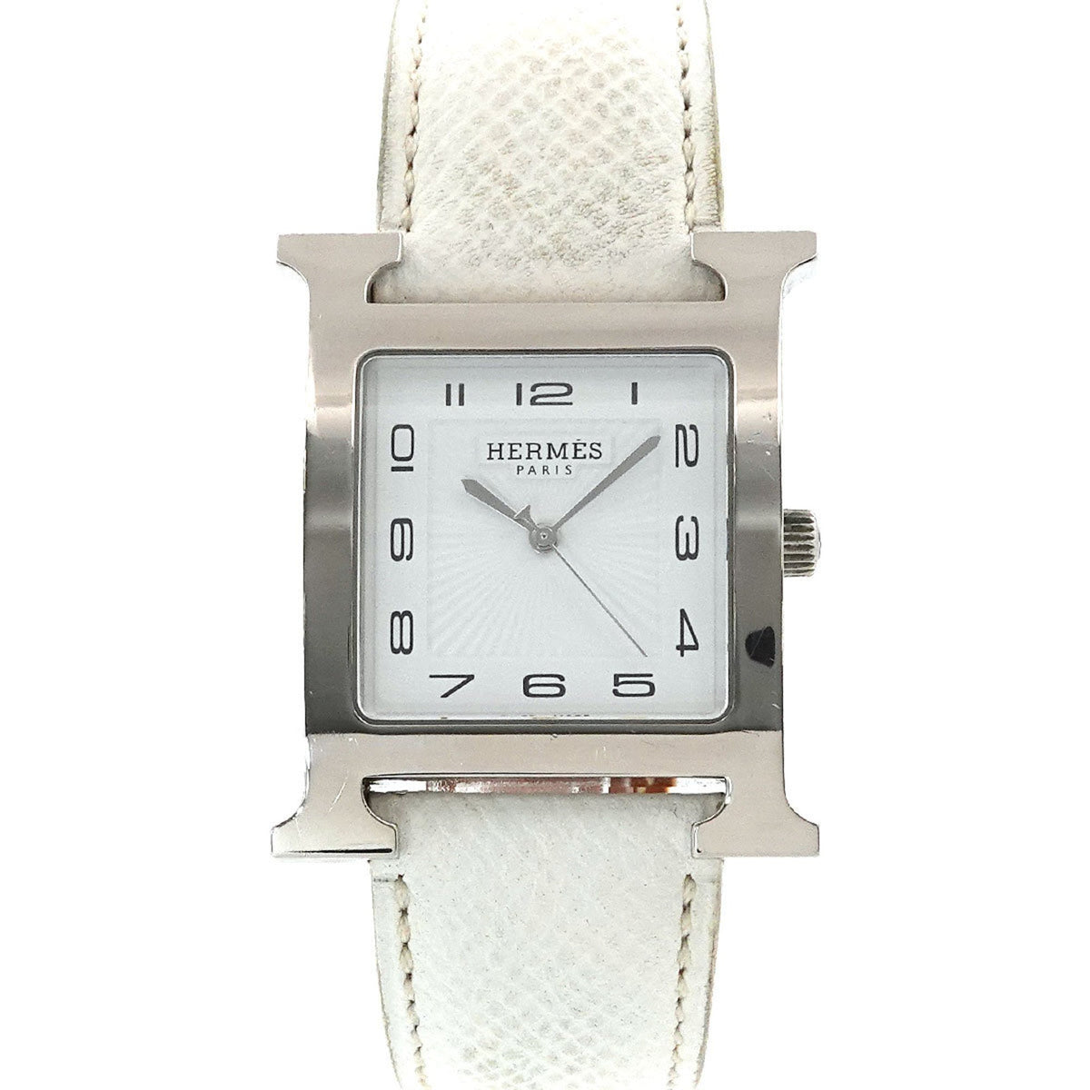 Gebrauchte Hermes HERMES H Uhr HH1 810 Herren Datum Weiß Quarz 