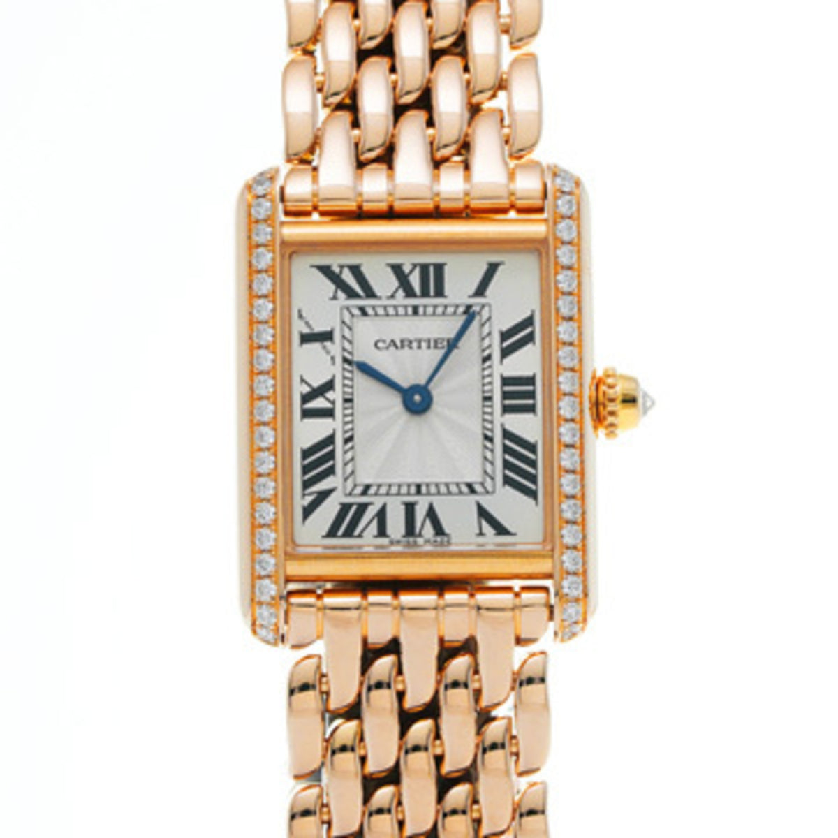 Gebrauchte Cartier Tank Louis SM WJTA0020 Silber Herrenuhr Handaufzug 