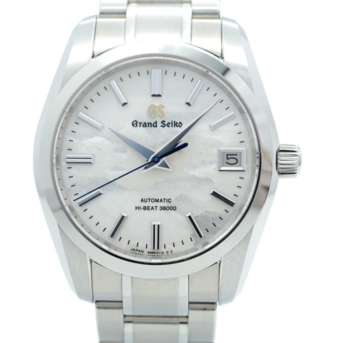 Gebrauchte Seiko Grand 9S85-01W0 Herrenuhr mit weißem Zifferblatt 