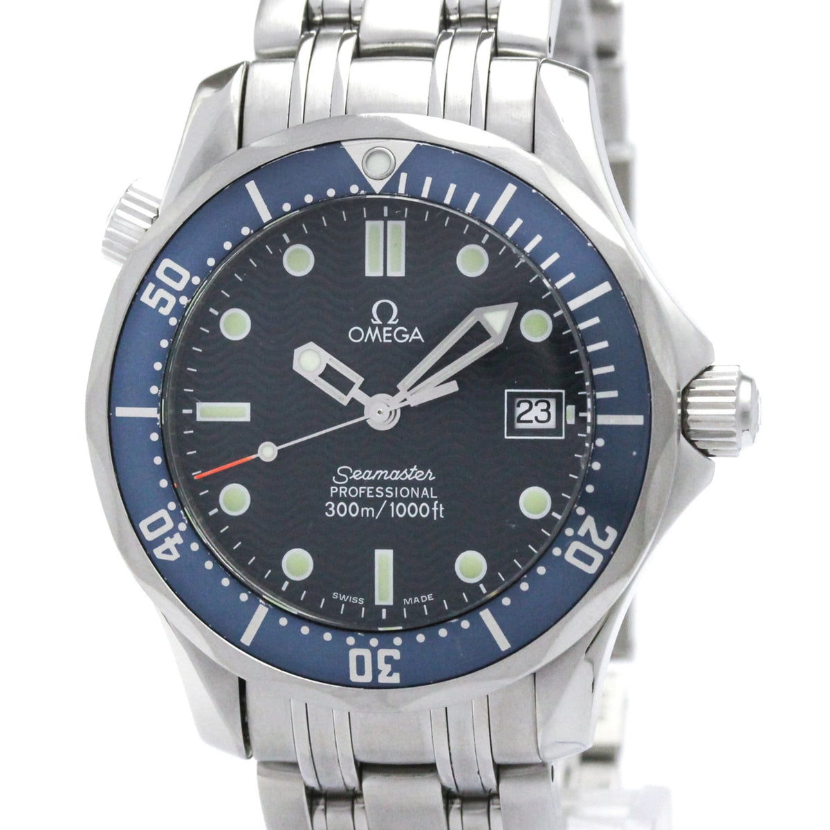 Pre-Owned OMEGA Seamaster Professional 300M Steel Mid Size Watch 2561.80 Polished
