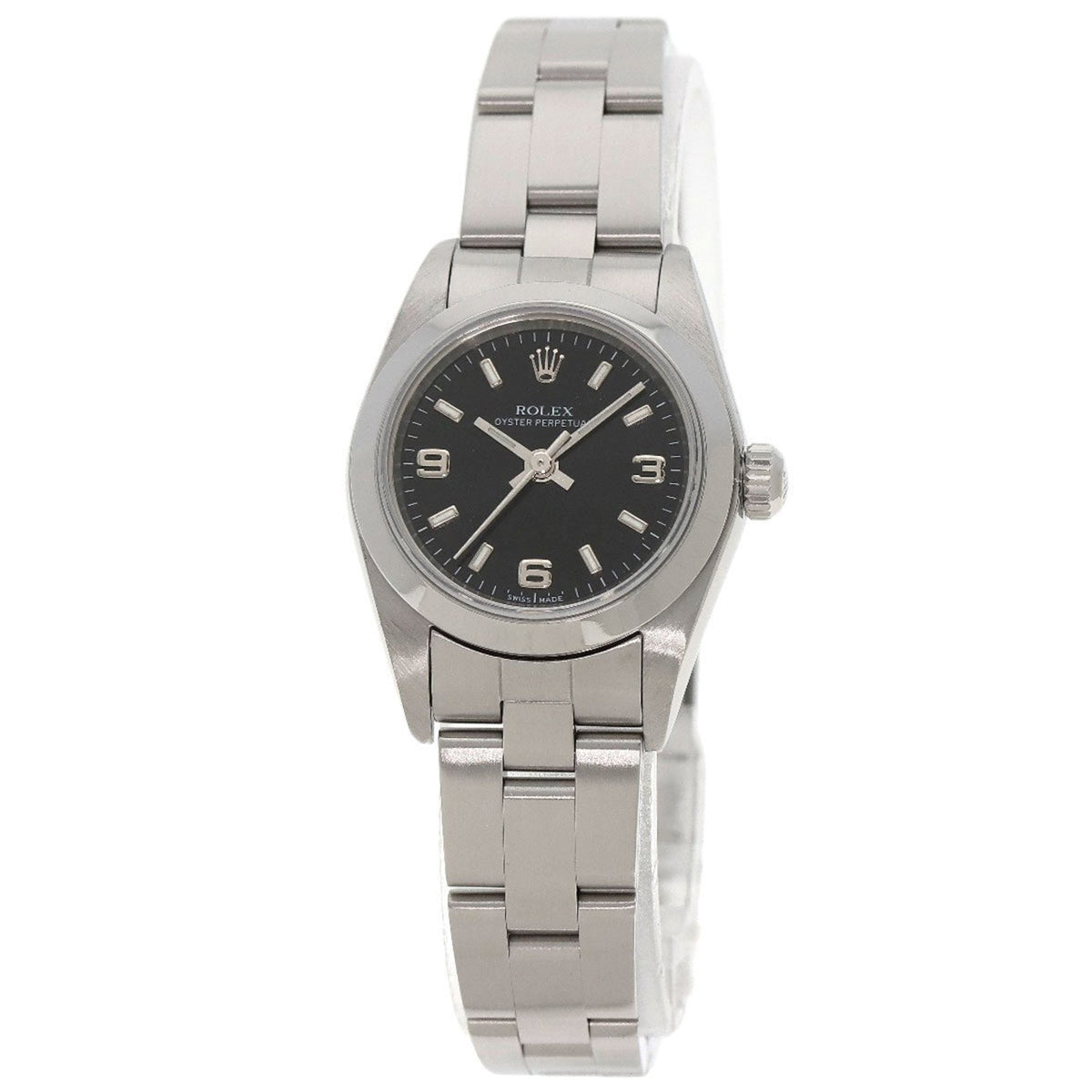 Gebrauchte Rolex 76080 Oyster Perpetual Uhr Edelstahl SS Damen ROLEX 