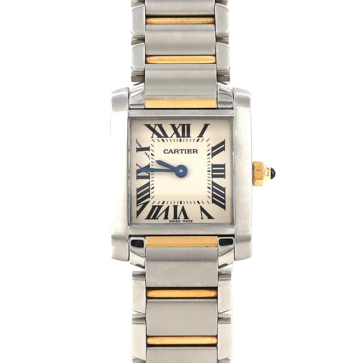 Gebrauchte Cartier Tank Francaise SM Combi W51007Q4 SSxYG Armbanduhr Quarz 