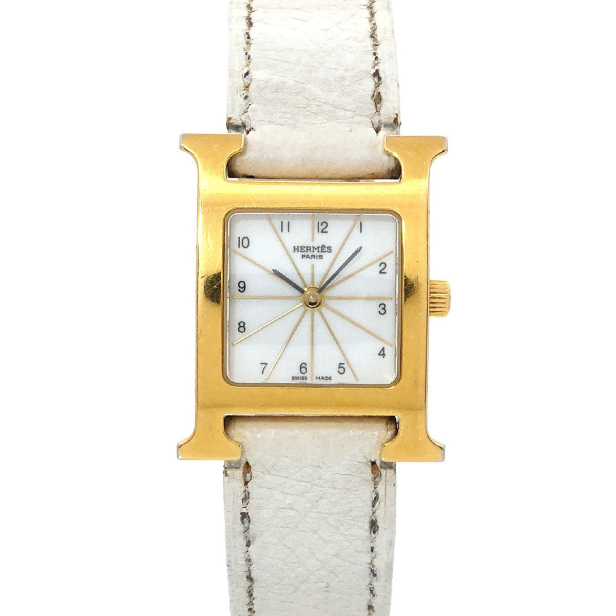 Pre-Owned Herm?s H Watch HH1 201 Women's White Quartz