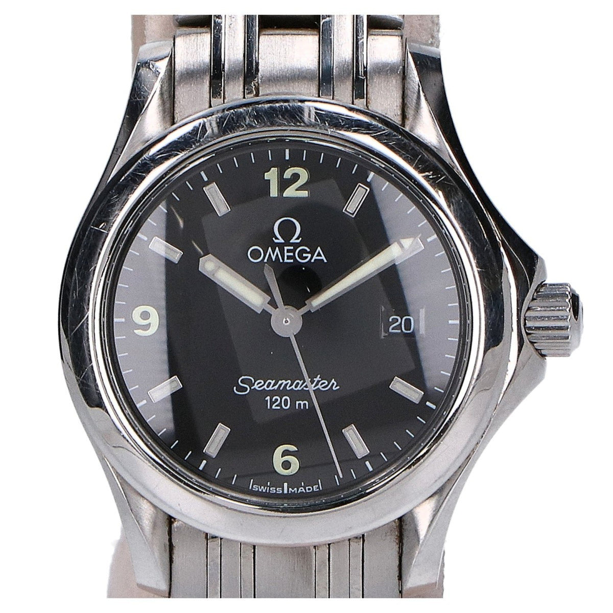 Pre-Owned OMEGA Seamaster 120m Date Quartz Watch Silver Women's 2581.53
