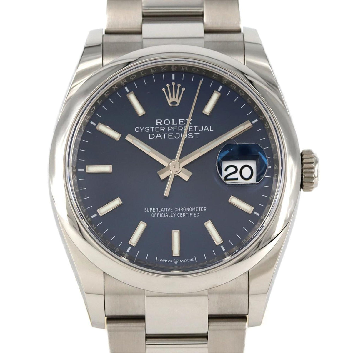 Gebrauchte Rolex Datejust 126200 Edelstahl-Automatikuhr, Zufallszahl 
