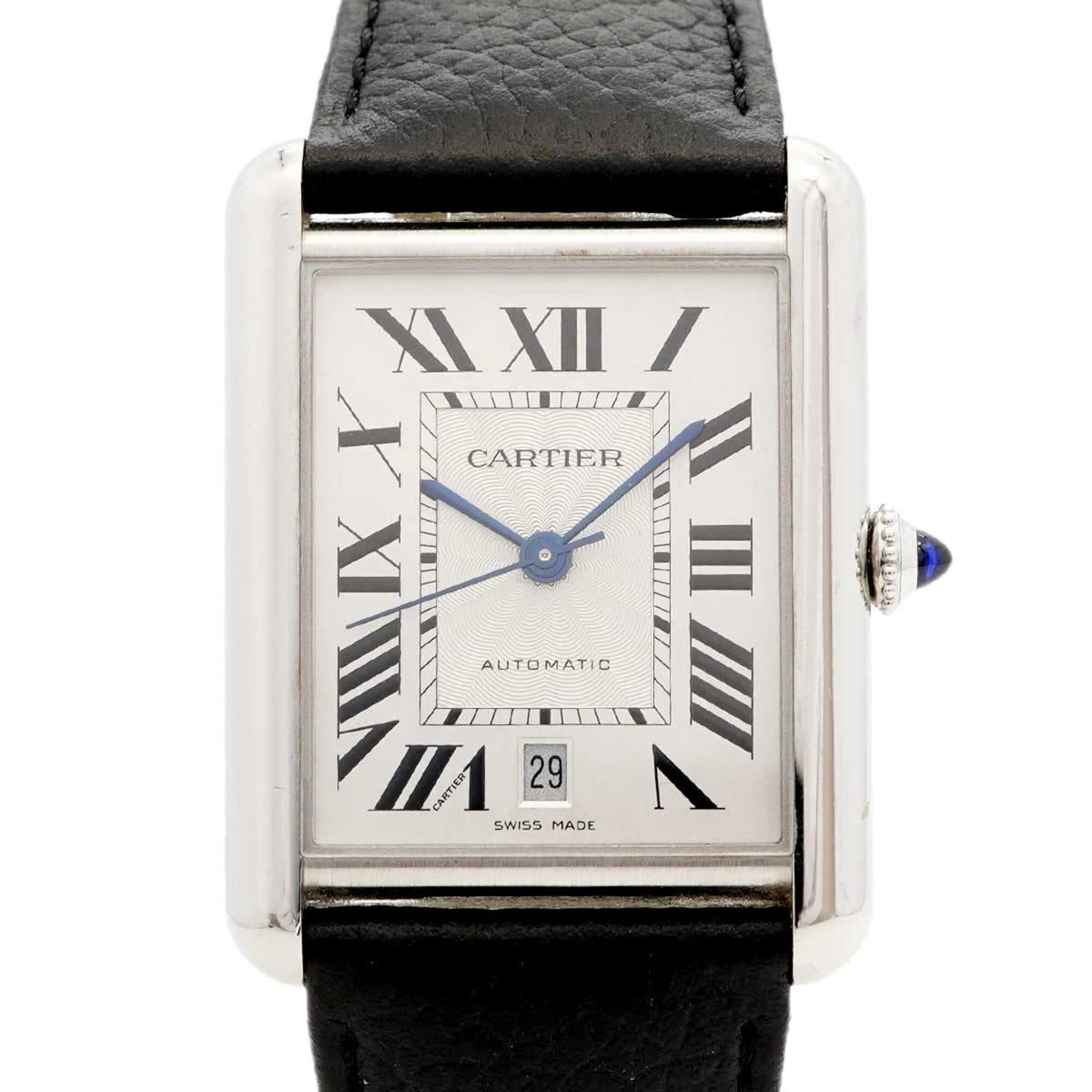 Pre-Owned Cartier Tank Must XL WSTA0040 Silver Dial Men's Watch