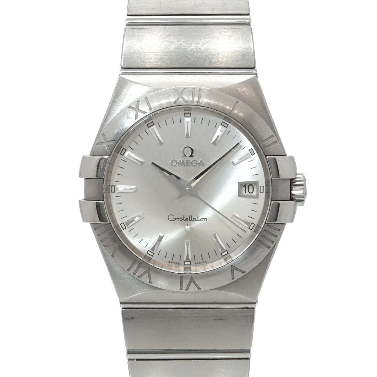 Pre-Owned Omega Constellation 123 10 35 60 02 001 Men's Watch Date Silver Quartz