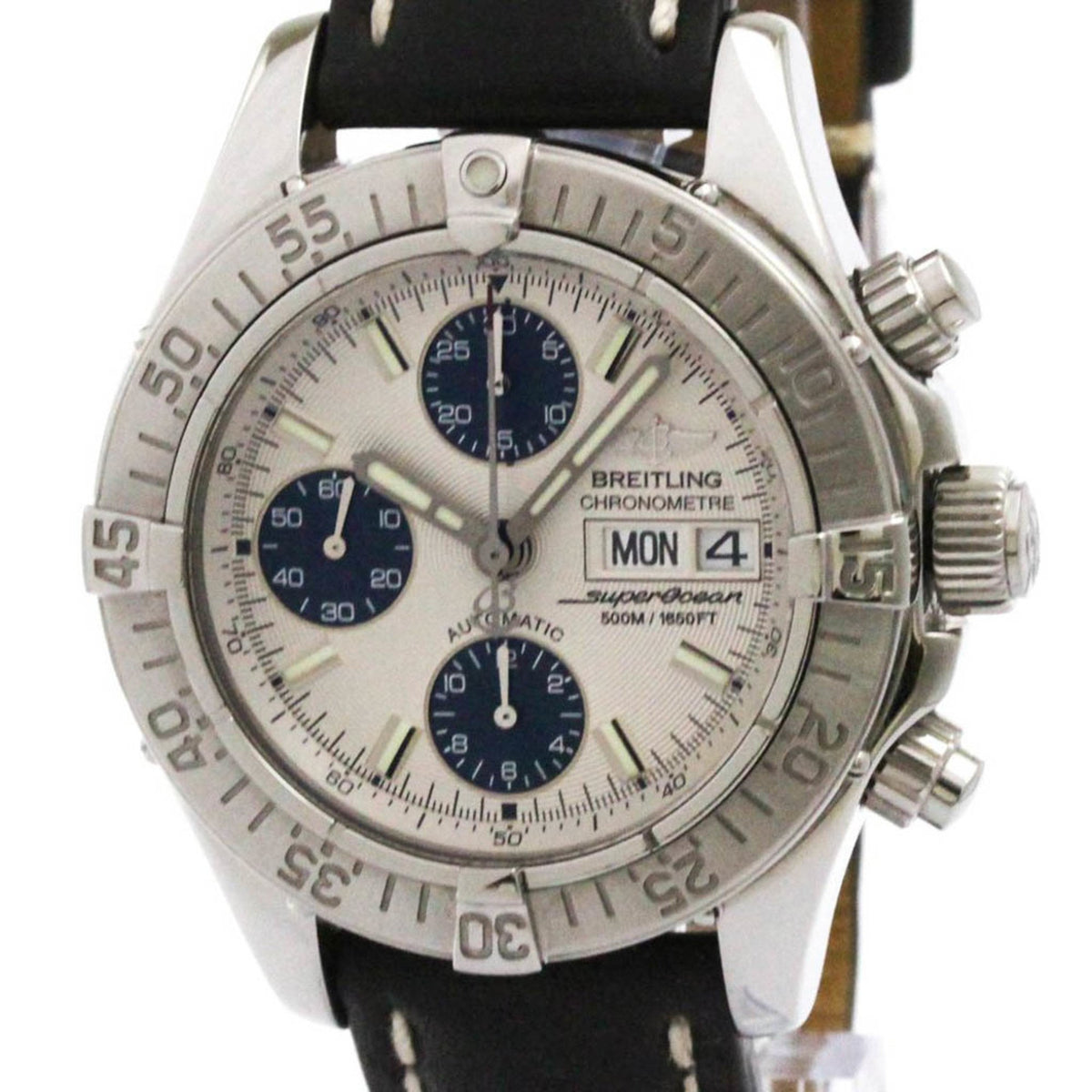 Pre-Owned BREITLING Chrono Super Ocean Steel Automatic Mens Watch A13340 Polished