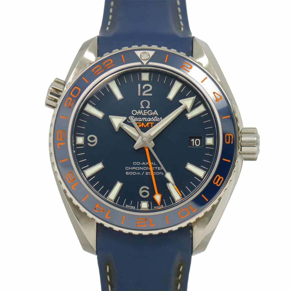 Pre-Owned OMEGA Seamaster Planet Ocean GMT Good 232 32 44 22 03 001 Men's Watch Date Co-Axial Luton Automatic