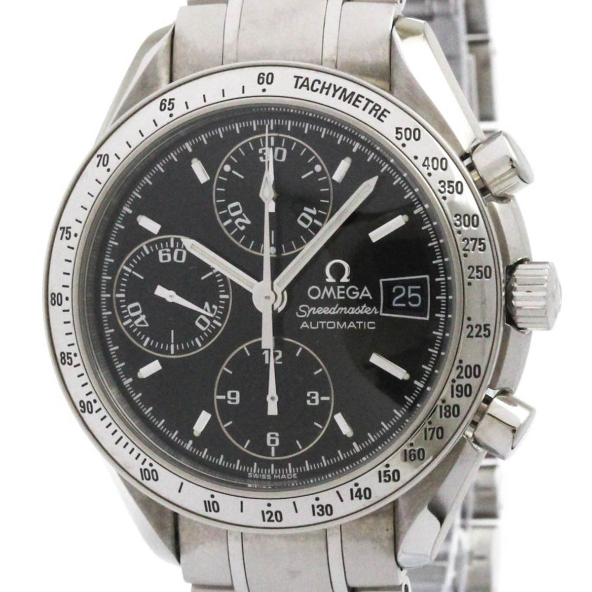Pre-Owned OMEGA Speedmaster Date Steel Automatic Mens Watch 3513.50 Polished