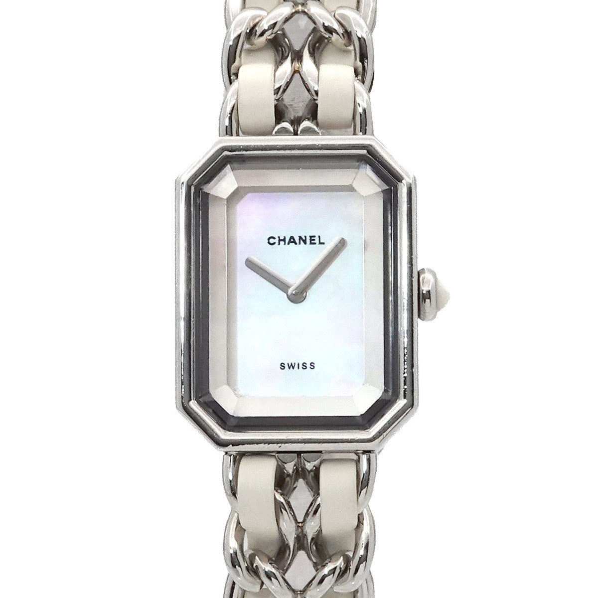 Pre-Owned CHANEL Premiere Women's White Shell Quartz Watch, Size M, H1639