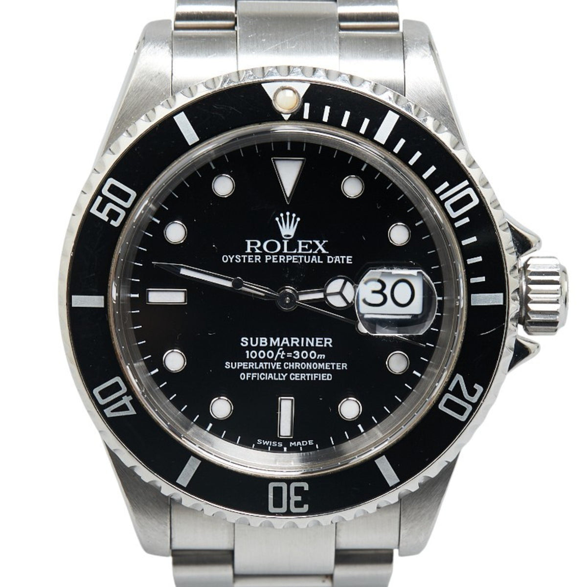 Gebrauchte Rolex Submariner Date Uhr 16610 Automatik Schwarzes Zifferblatt Edelstahl Herren ROLEX 