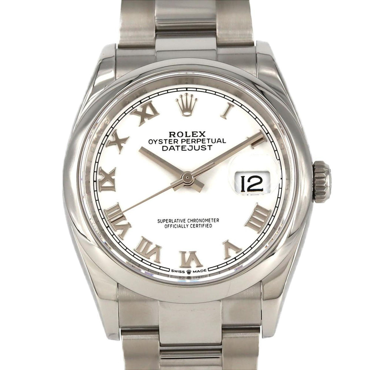 Gebrauchte Rolex Datejust 126200 Edelstahl-Automatikuhr, Zufallszahl 