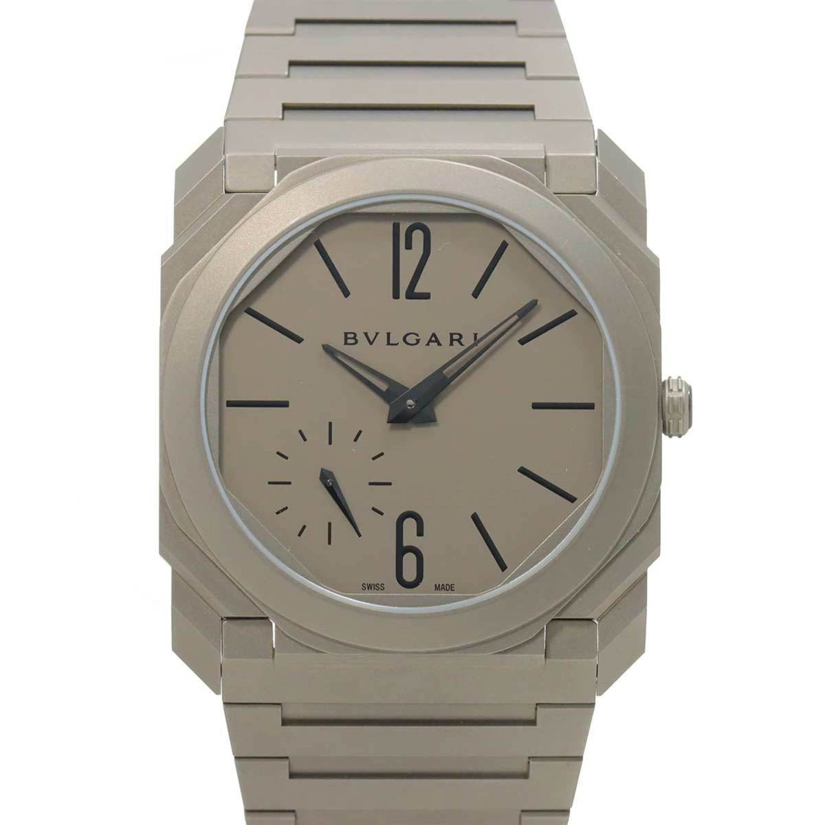 Pre-Owned BVLGARI Octo Finissimo BGO40TXT Men's Automatic Watch, Gray