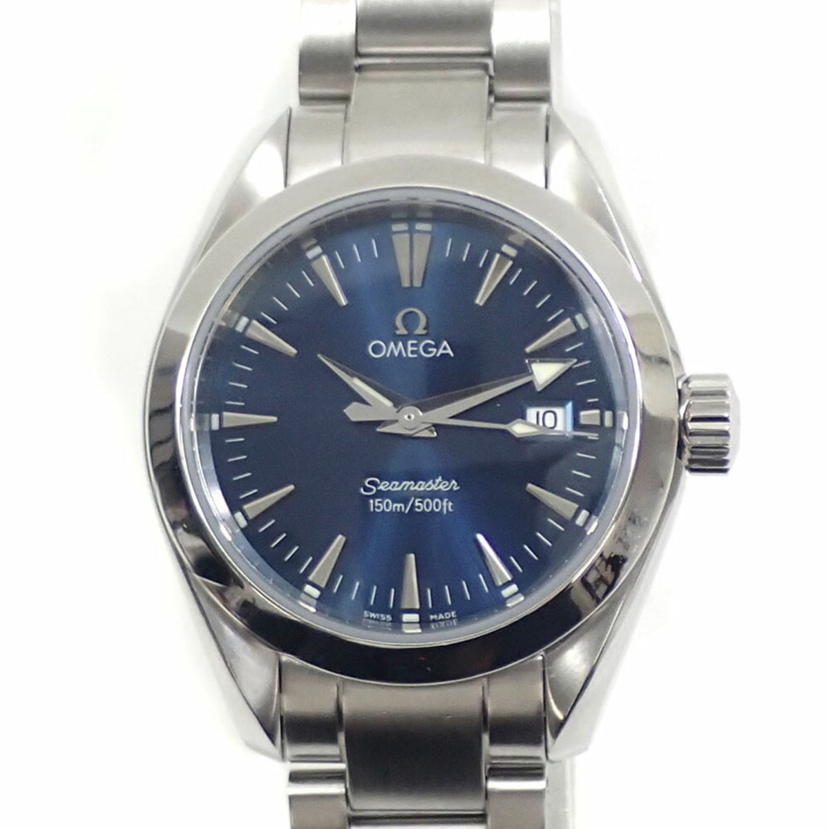 Pre-Owned Omega Seamaster Aqua Terra Women's Quartz Stainless Steel Watch 2577.80.00 Battery-Powered